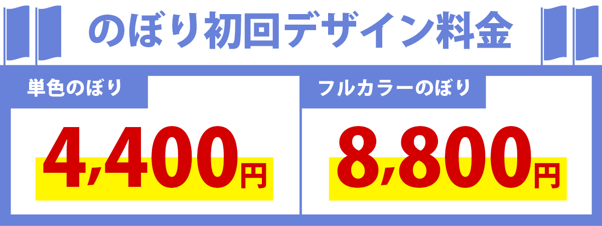 のぼりデザイン料金