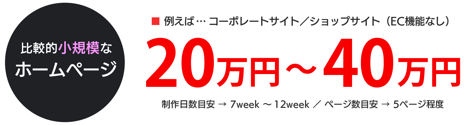 比較的小規模のホームページ制作